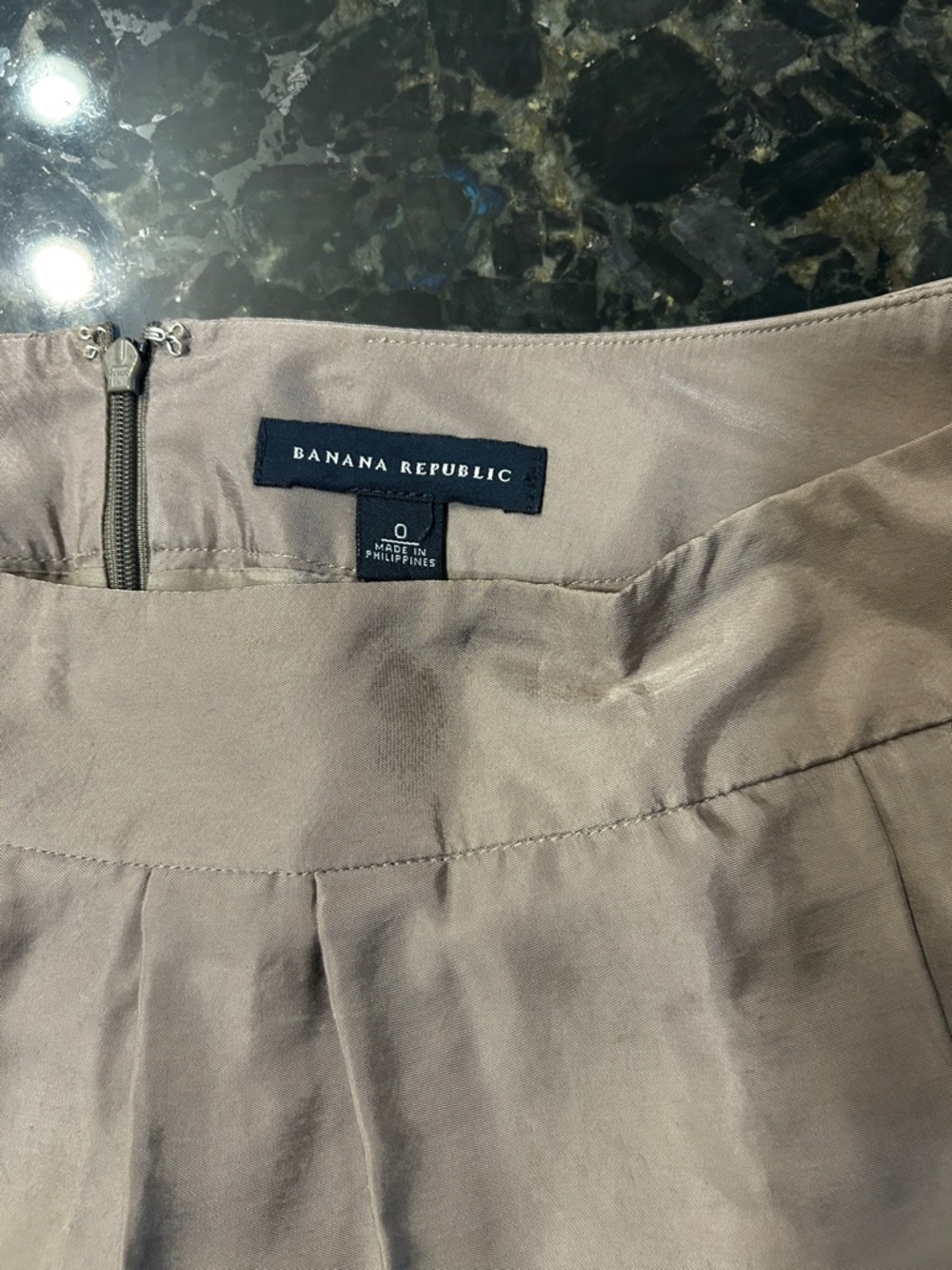 Banana Republic Neutral Taupe A-Line Skirt